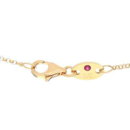 Roberto Coin 18K Yellow White Gold Diamond Medium Princess Flower Pendant Necklace 4 of 4