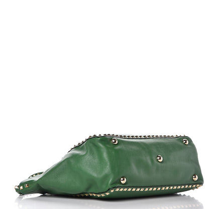 Valentino Garavani Vitello Medium Rockstud Tote Emerald 5 of 17