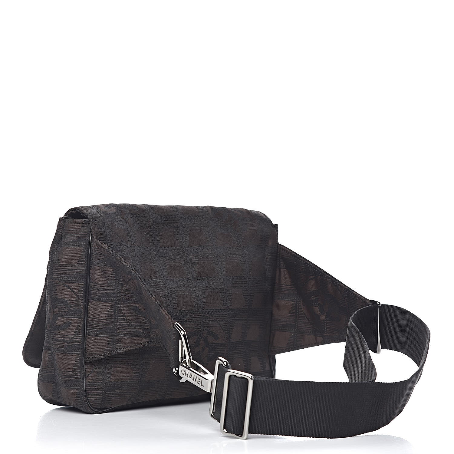 Chanel Nylon Travel Belt Bag Brown Black 3 of 10