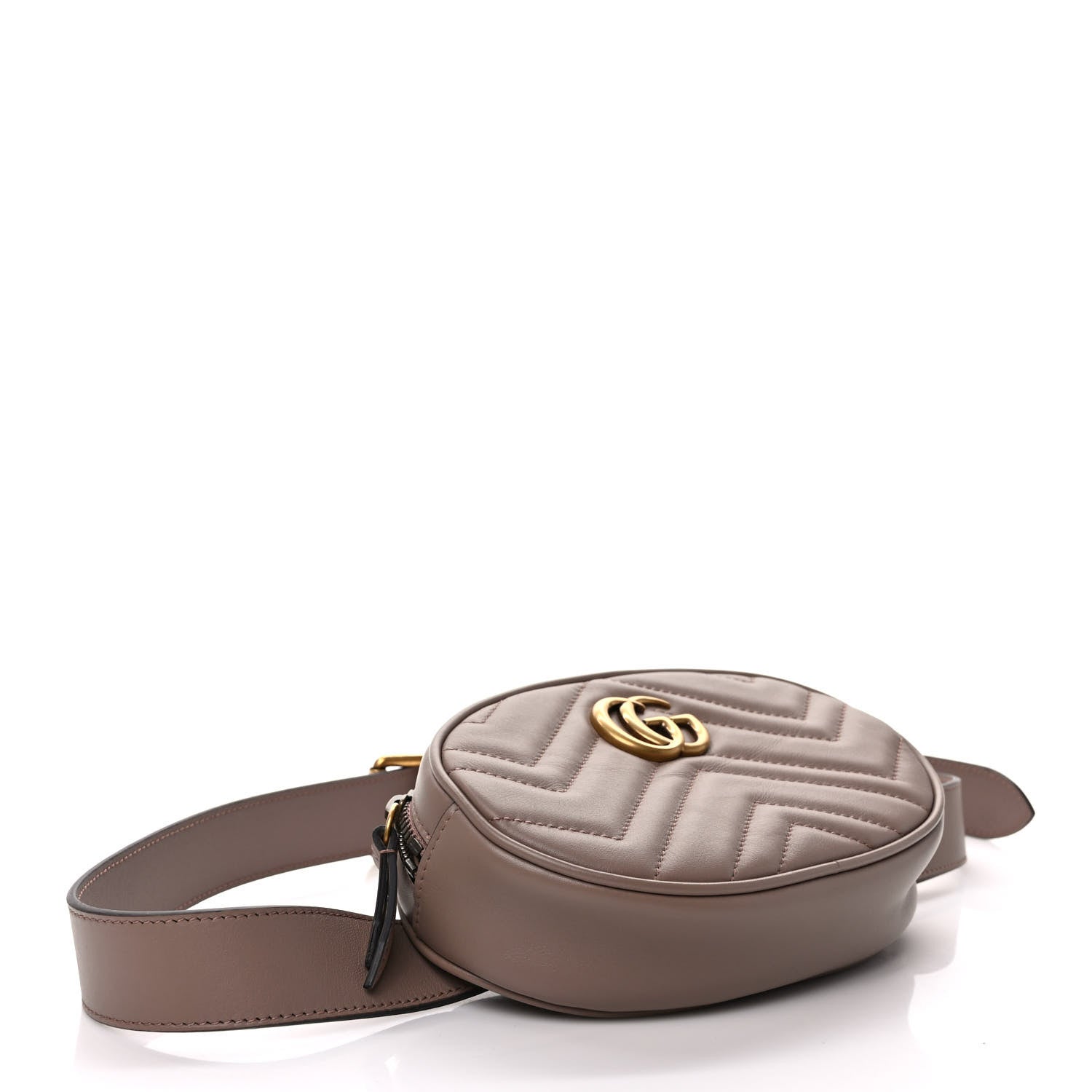 Gucci Calfskin Matelasse GG Marmont Belt Bag 95 38 Porcelain Rose 4 of 10