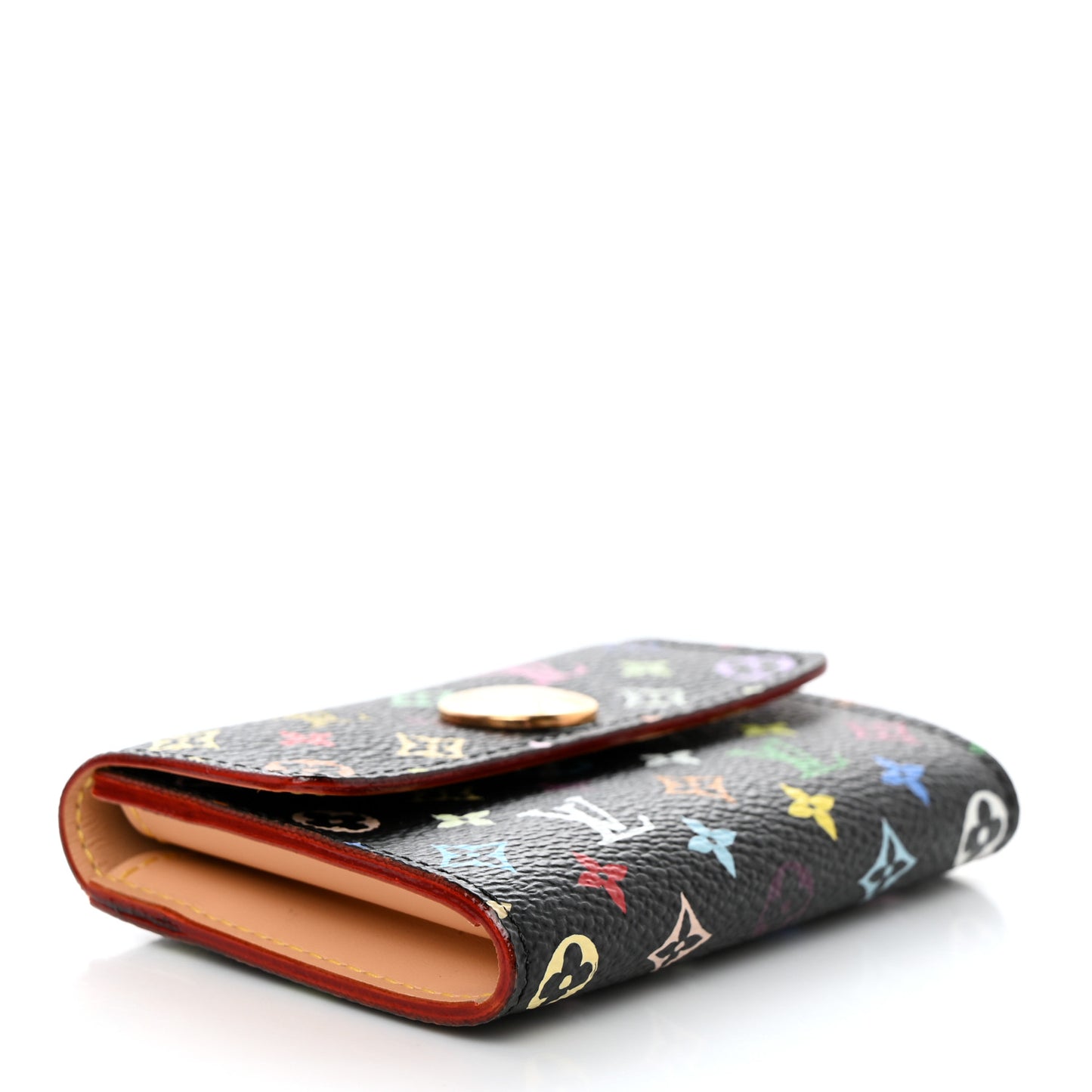 Monogram Multicolor Business Card Holder Black