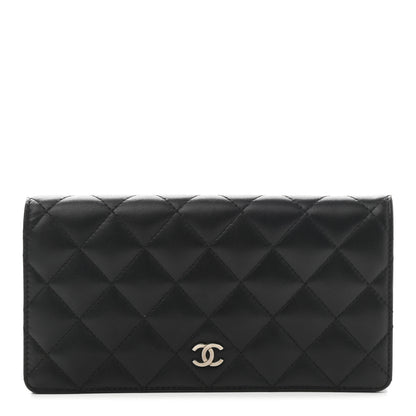 Chanel Lambskin Quilted Yen Wallet Black 1 of 9