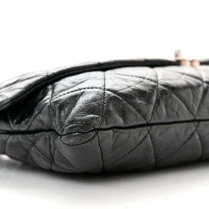 Chanel Metallic Crumpled Calfskin Big Bang Large Flap Bag Black 9 of 15