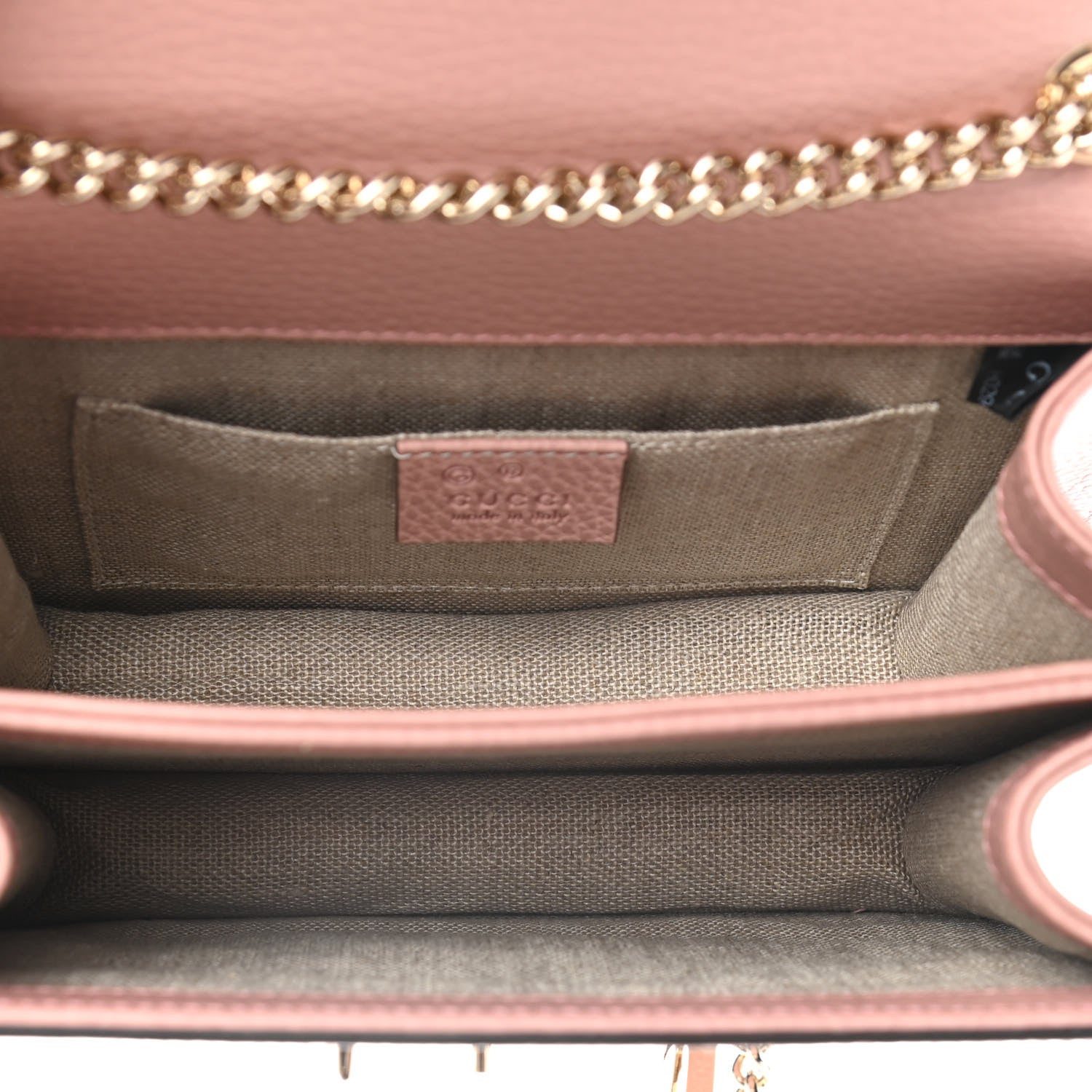 Gucci Dollar Calfskin Small Interlocking G Shoulder Bag Soft Pink 5 of 13