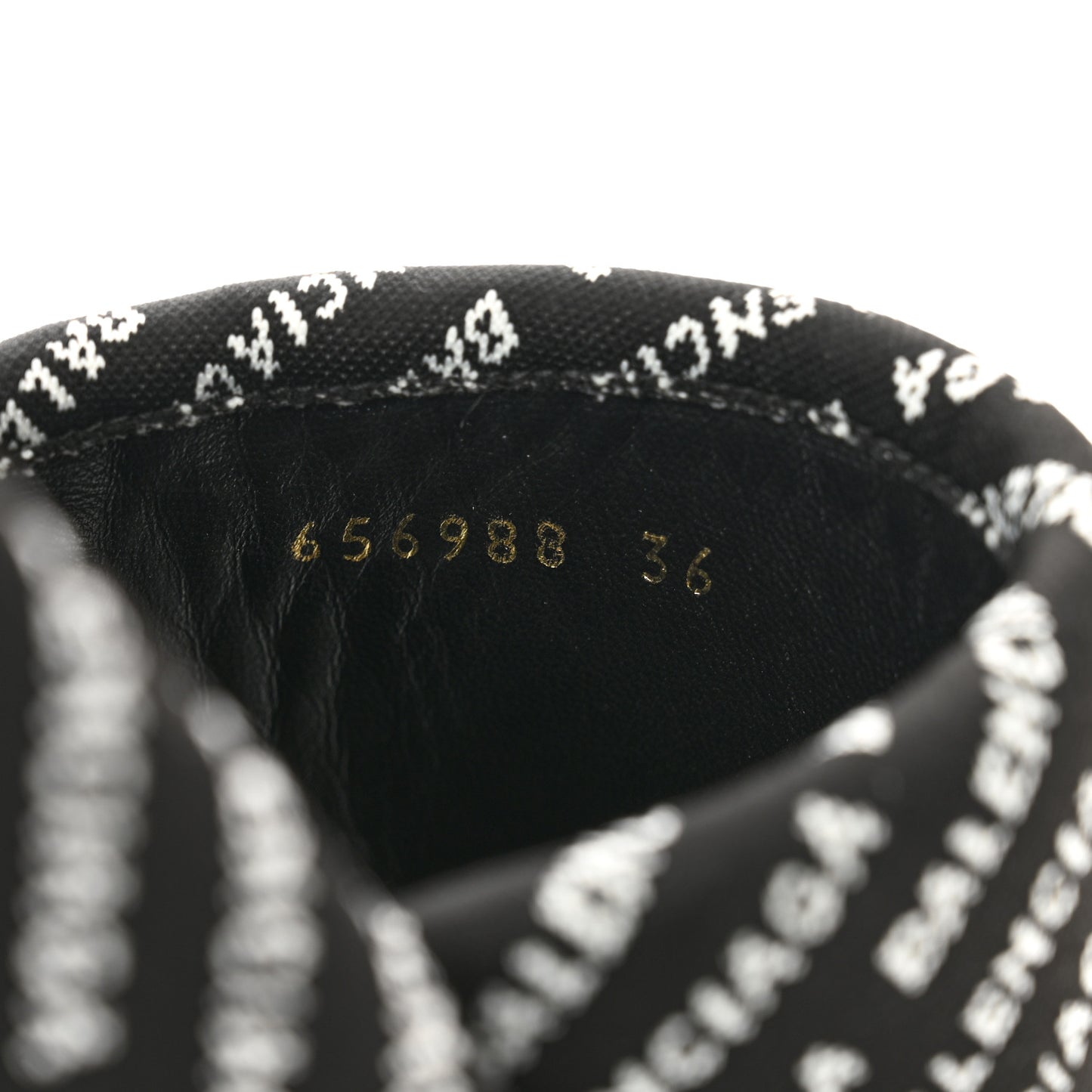 Jacquard Allover Logo Rise Platform Sandals 36 Black White