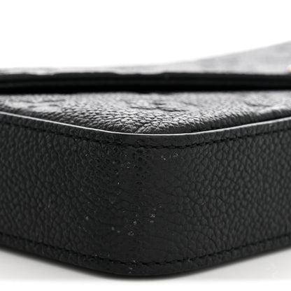 Louis Vuitton Empreinte Pochette Felicie Chain Wallet Black 9 of 11