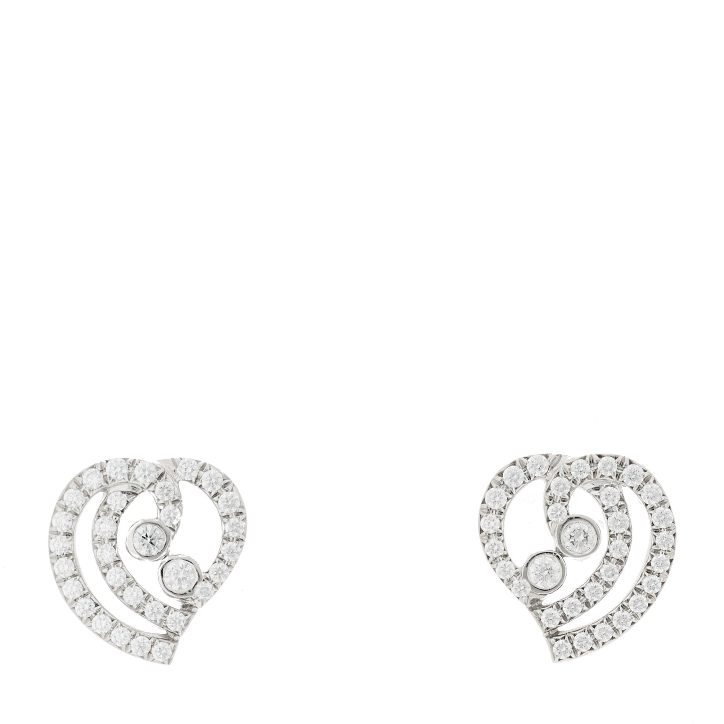 Platinum Diamond Enchant Heart Earrings