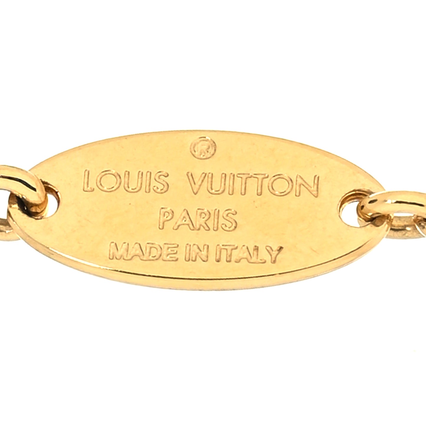 Crystal Loulougram Necklace Gold