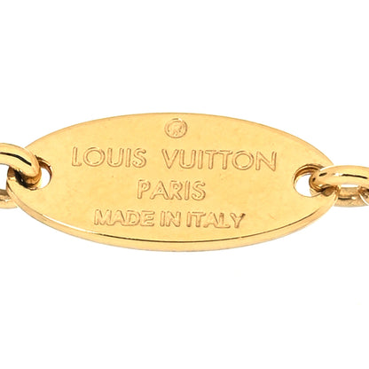 Louis Vuitton Crystal Loulougram Necklace Gold 5 of 6