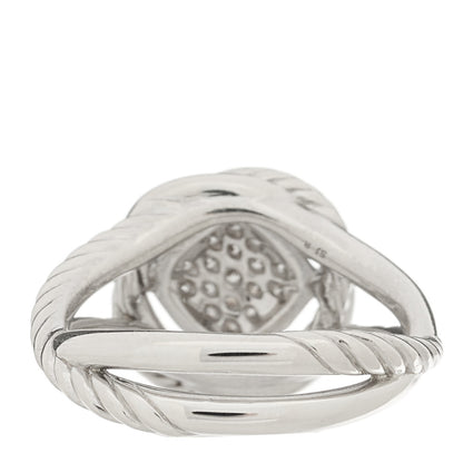 David Yurman Sterling Silver Diamond Pave 7mm Infinity Ring 48 4.5 3 of 5