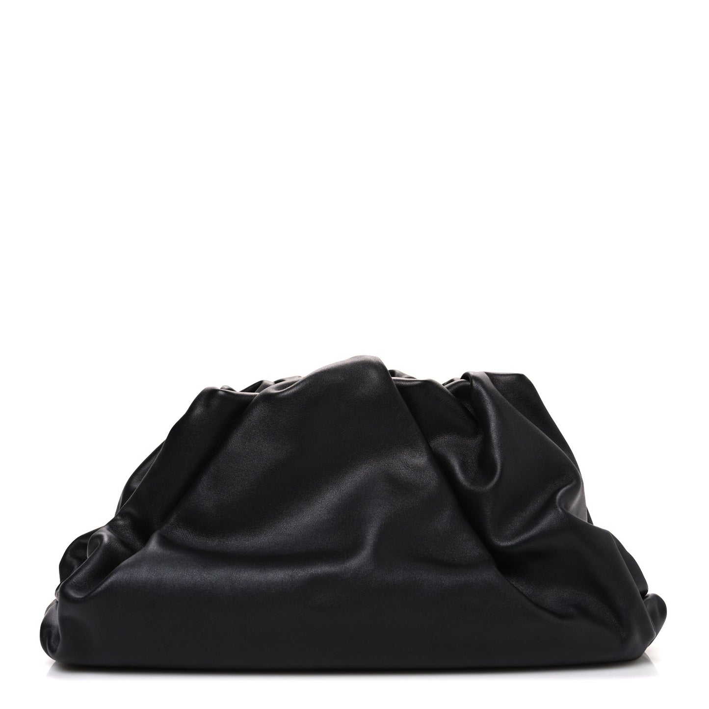 Smooth Butter Calf The Pouch Oversized Clutch Black