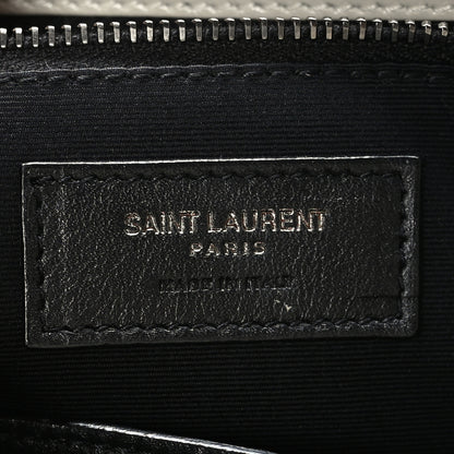 Saint Laurent Crinkled Calfskin Matelasse Monogram Medium Niki Chain Satchel Crema Soft 6 of 9