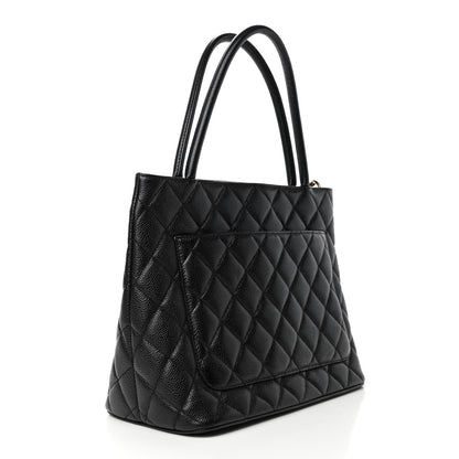 Chanel Caviar Quilted Medallion Tote Black 2 of 4