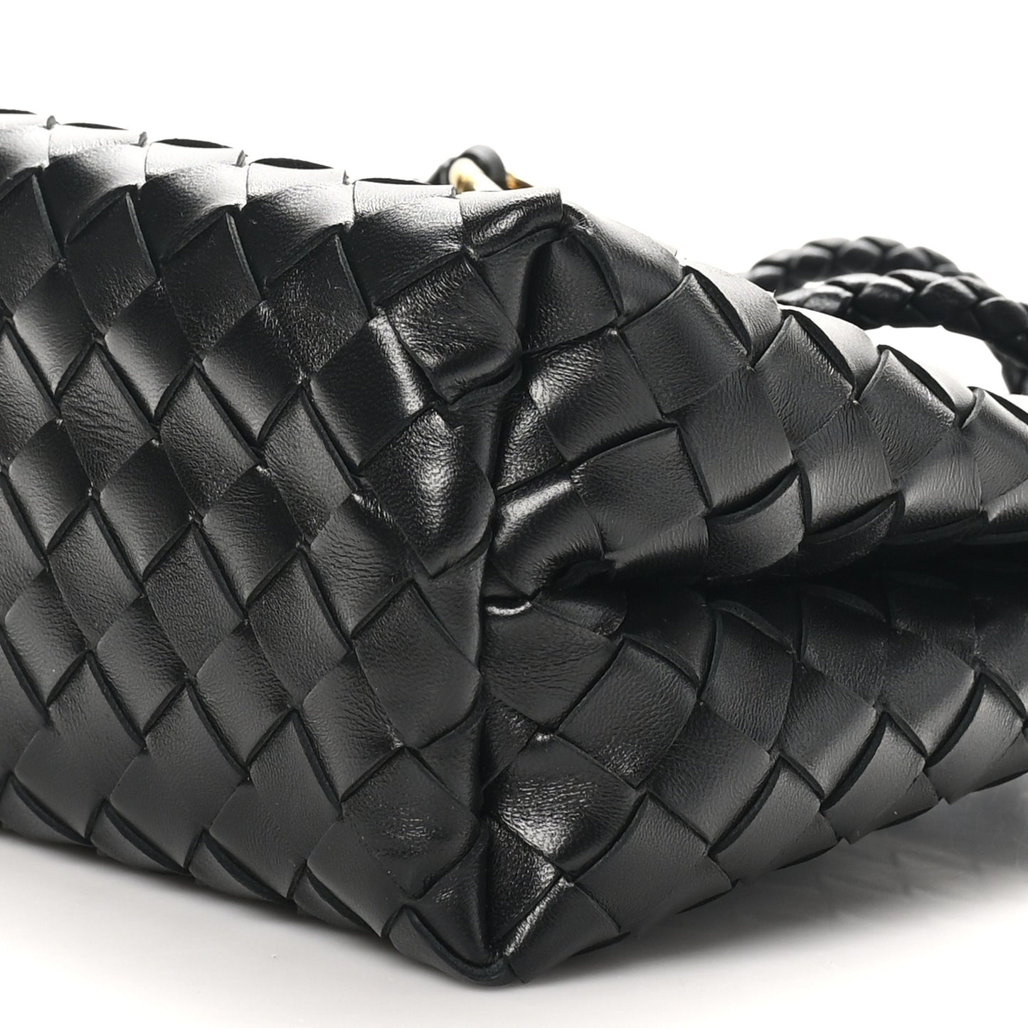 Nappa Intrecciato Small Andiamo Shoulder Bag Black