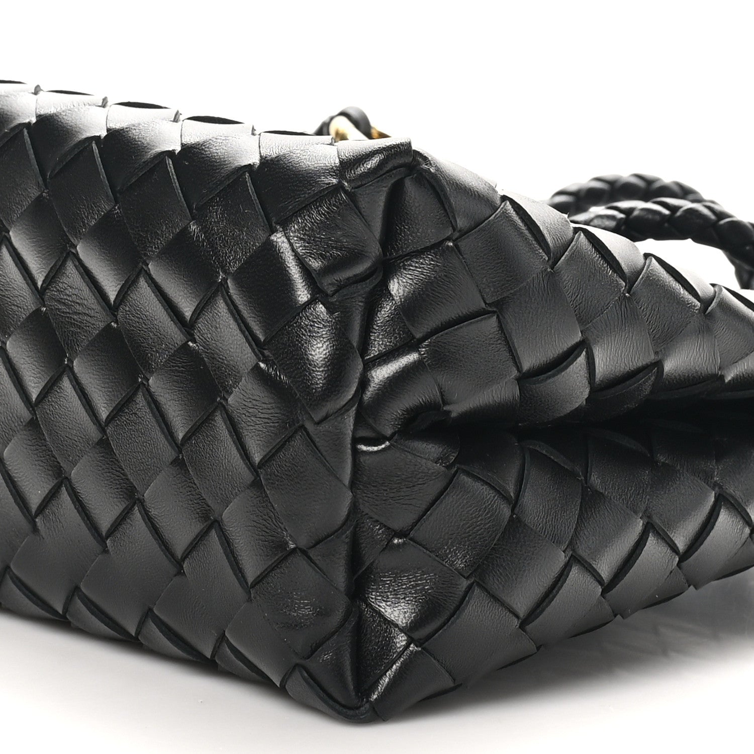 Bottega Veneta Nappa Intrecciato Small Andiamo Shoulder Bag Black 9 of 9