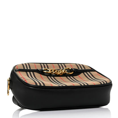 Burberry 1983 Knight Check Smooth Calfskin Link Bum Bag Black 4 of 8