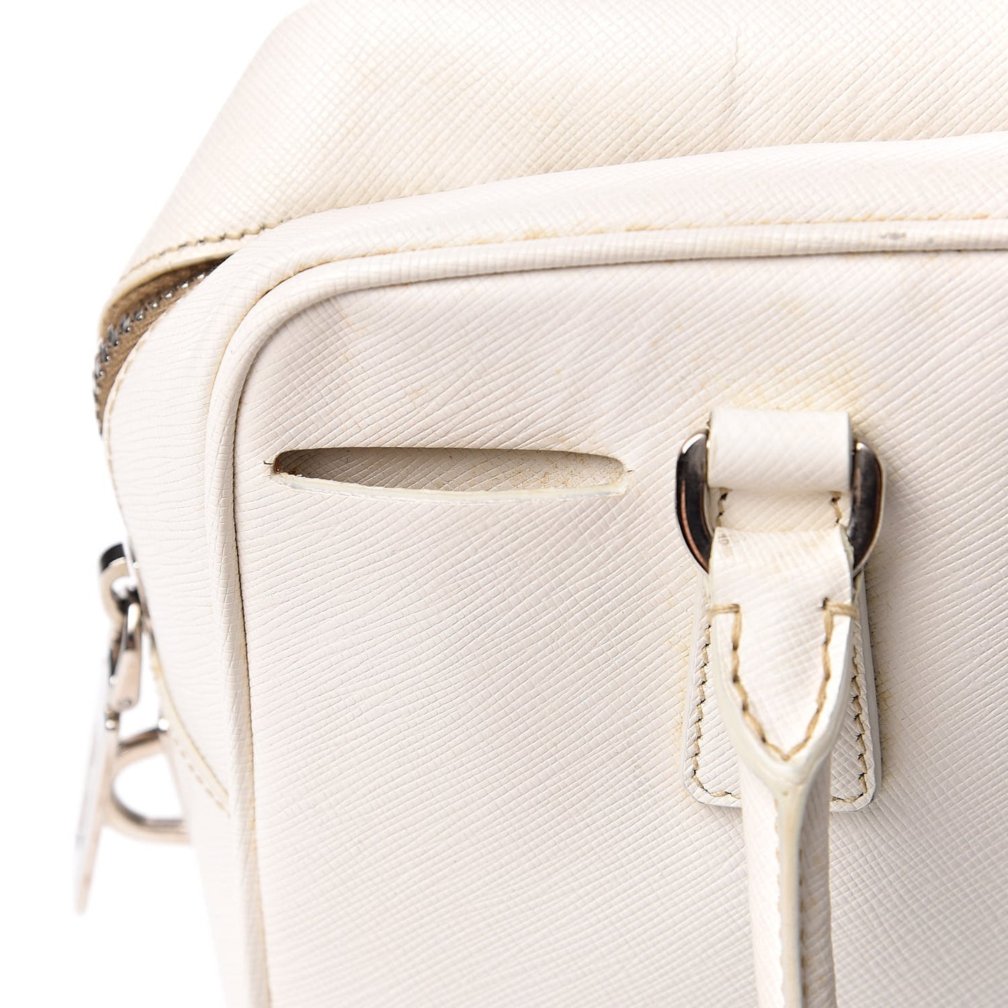 Saffiano Lux Small Tote Bianco