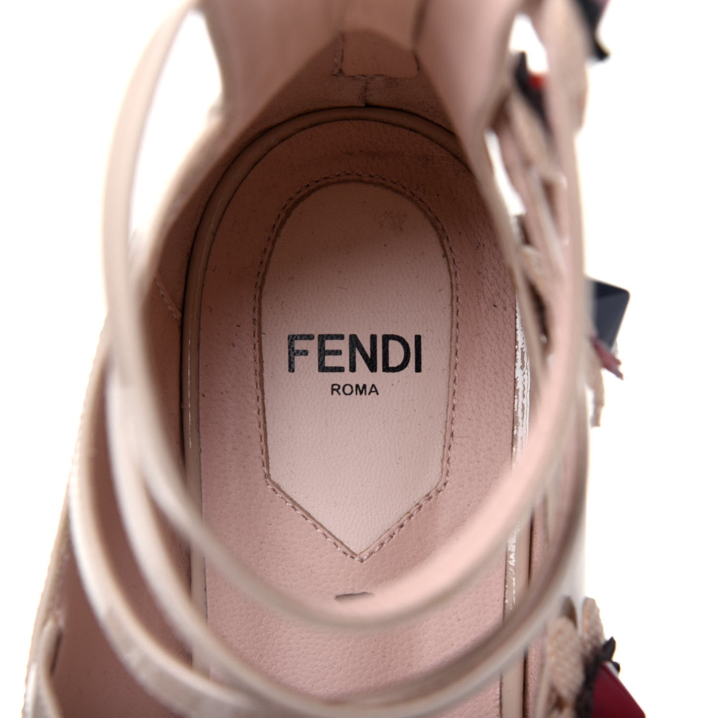 Patent Flowerland Strappy Flats 39.5 Nude