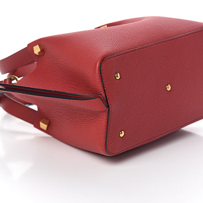 Valentino Garavani Grainy Calfskin Small VLogo Escape Shopper Rosso Valentino 7 of 8