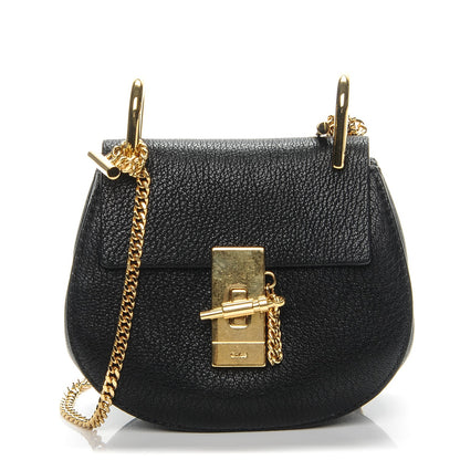 Chloe Grained Lambskin Nano Drew Shoulder Bag Black 1 of 8