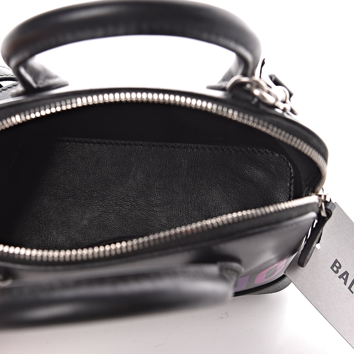 Calfskin I Love Techno XXS Ville Top Handle Bag Black Multicolor
