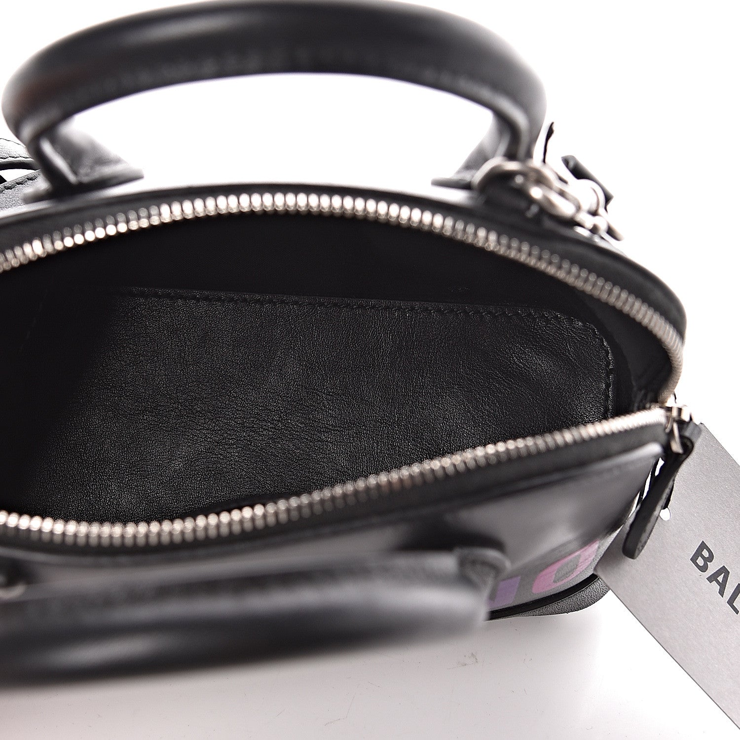 Balenciaga Calfskin I Love Techno XXS Ville Top Handle Bag Black Multicolor 5 of 9
