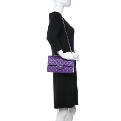 Chanel Caviar Quilted Small Double Flap Dark Purple 2 of 12