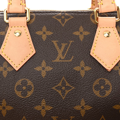 Louis Vuitton Monogram Speedy Bandouliere 20 Black 7 of 9