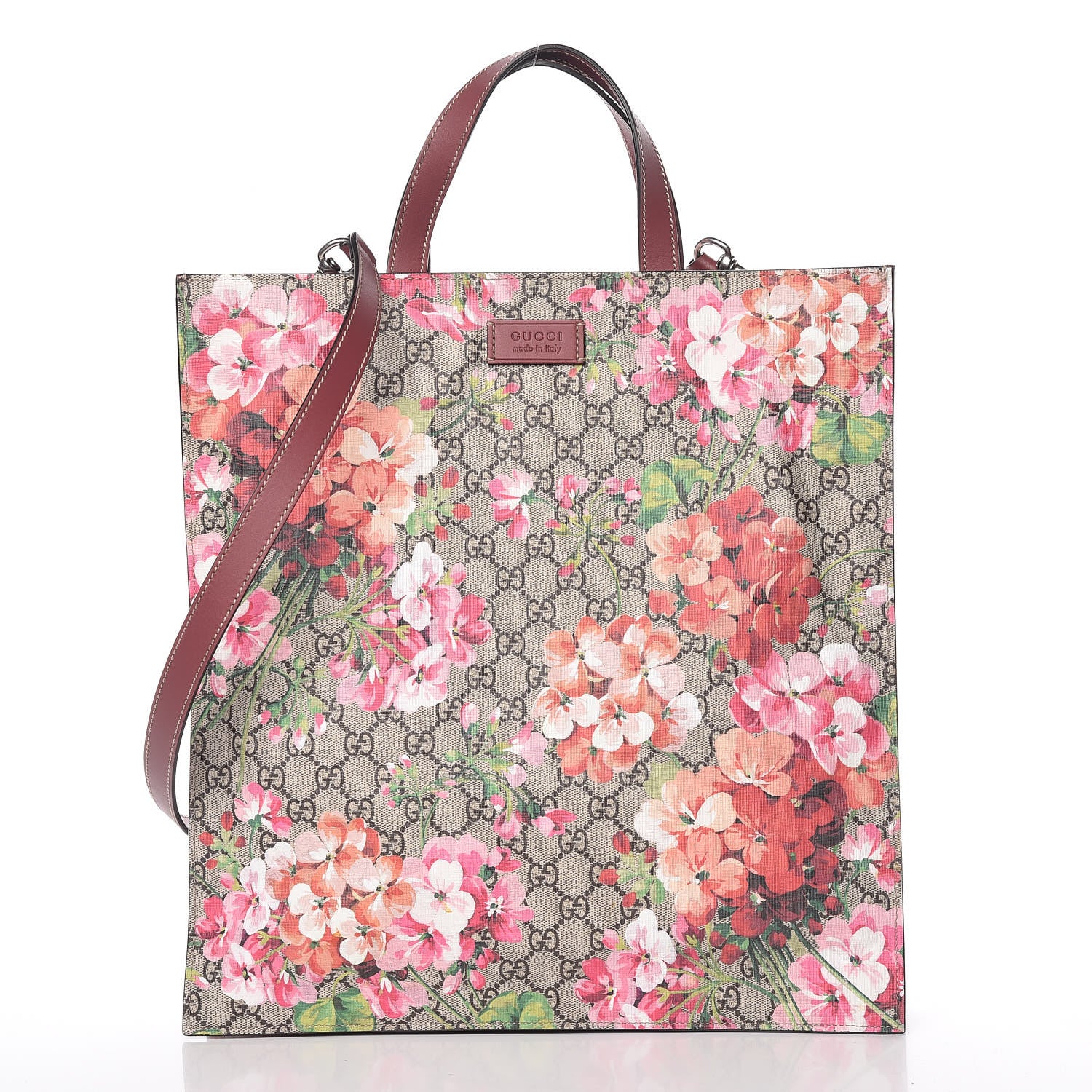 Gucci Soft GG Supreme Monogram Blooms Vertical Tote Beige Multicolor Dry Rose 1 of 9