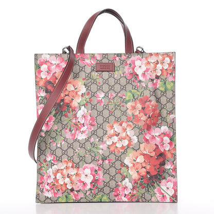Gucci Soft GG Supreme Monogram Blooms Vertical Tote Beige Multicolor Dry Rose 1 of 9