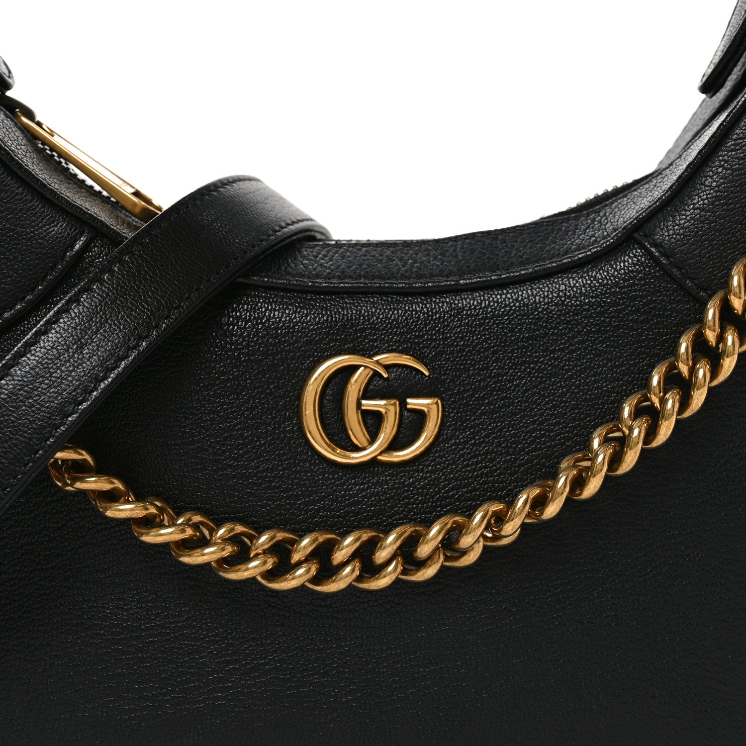 Gucci Goatskin Small Aphrodite Shoulder Bag Black 1816127