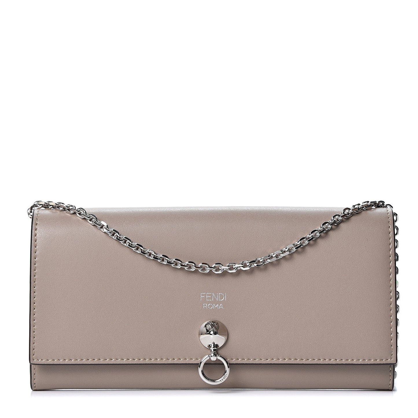 Vitello Liberty Century Lucido By The Way Continental Wallet On Chain Tortora