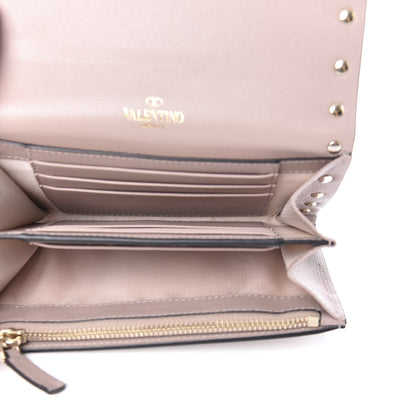 Valentino Garavani Vitello Rockstud Medium Wallet Poudre 5 of 7