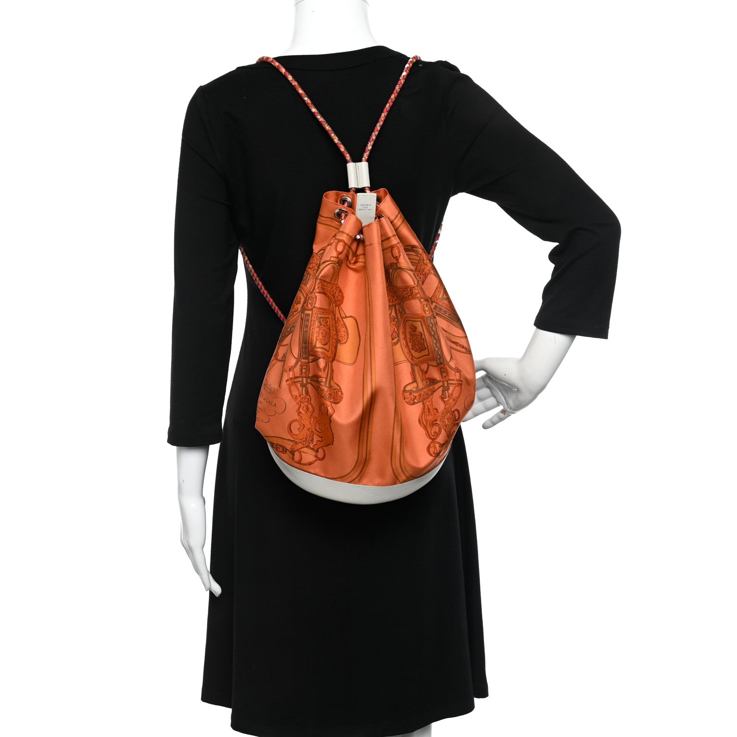 Hermes Silk Soie Cool Bridges de Gala Soft Red Pearl Grey 2 of 8