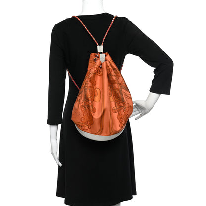 Hermes Silk Soie Cool Bridges de Gala Soft Red Pearl Grey 2 of 8