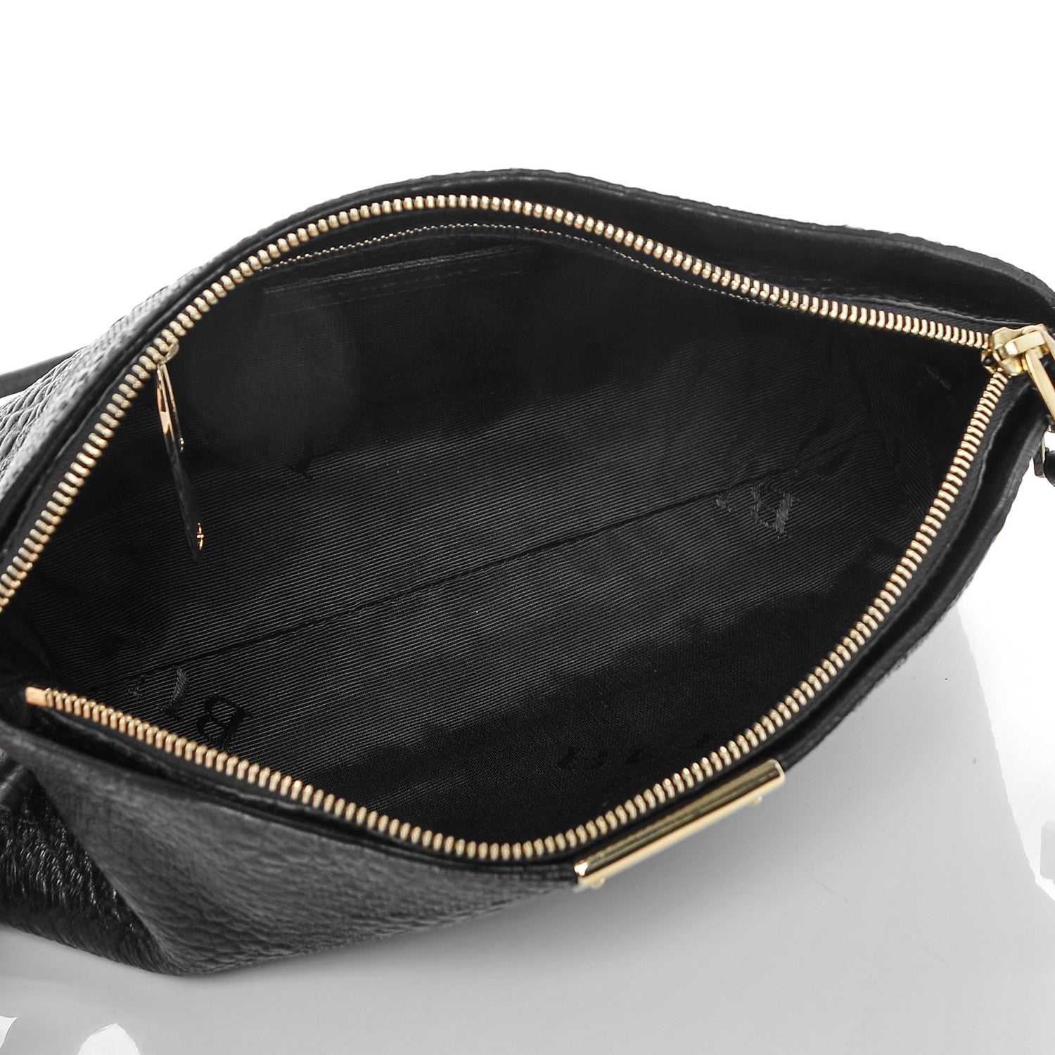 Burberry Signature Grain Calfskin Check Embossed Small Chichester Crossbody Clutch Bag Black 5 of 7