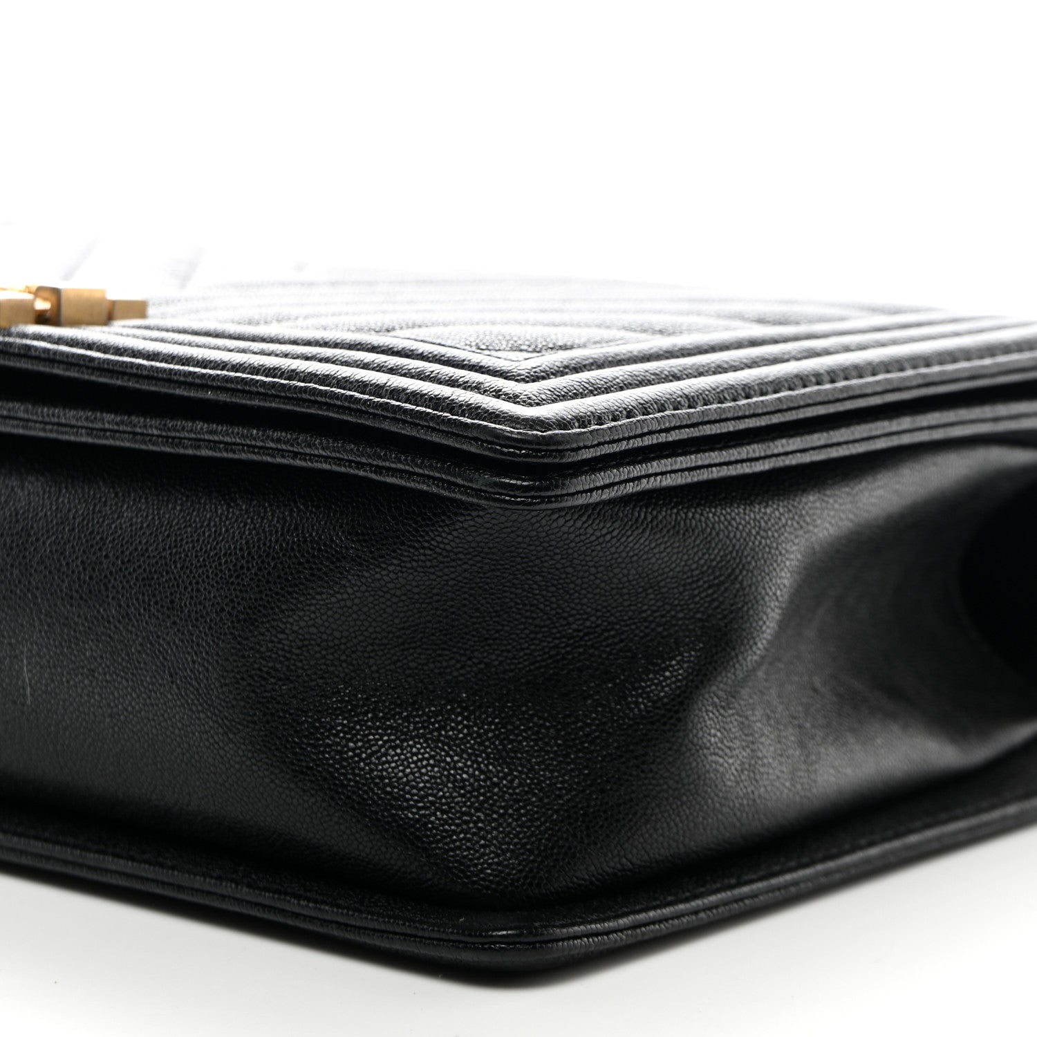 Chanel Caviar Chevron Quilted New Medium Boy Flap Black 10 of 10