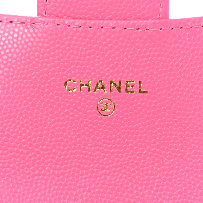 Chanel Caviar Quilted Flap Card Holder Wallet Pink 6 of 8