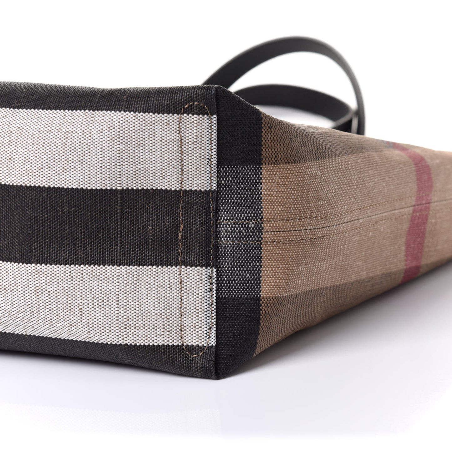 Coated Canvas Mega Check Medium Doodle Tote Black