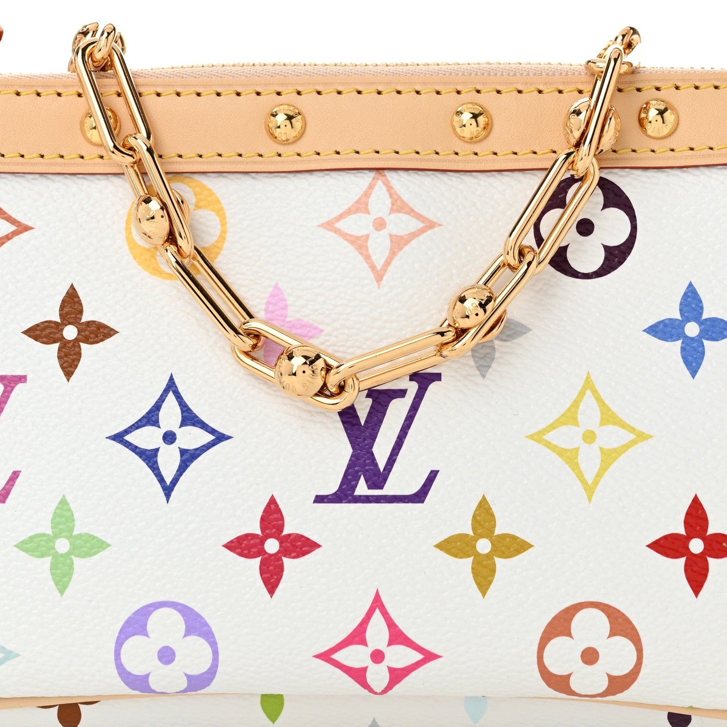 LV X TM Monogram Multicolor Pochette Accessories White