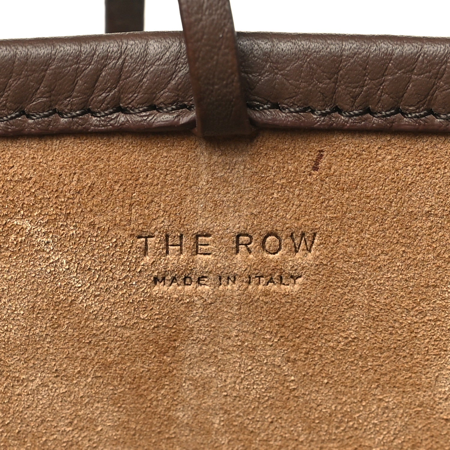 The Row Grained Calfskin Small N/S Park Tote Dark Olive 6 of 10