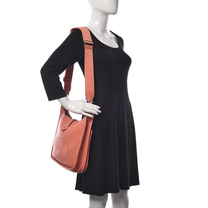 Hermes Taurillon Clemence Evelyne III PM Crevette 2 of 11