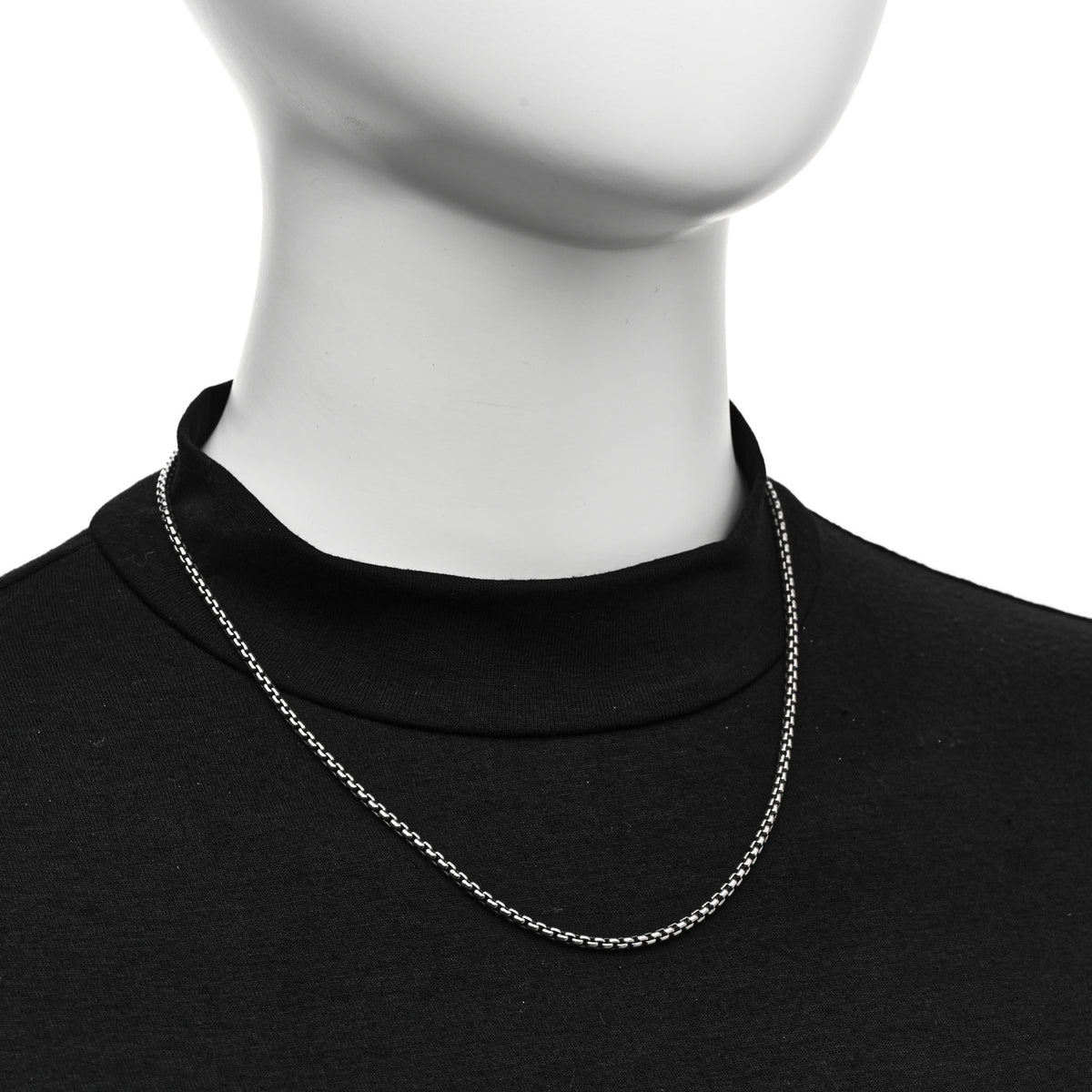Sterling Silver 14K Yellow Gold 2.7mm Small Box Chain Necklace 18"