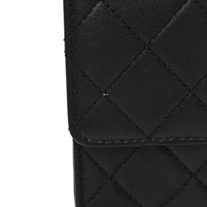 Chanel Goatskin Quilted Logo Small Chic Flap Black 15 of 18