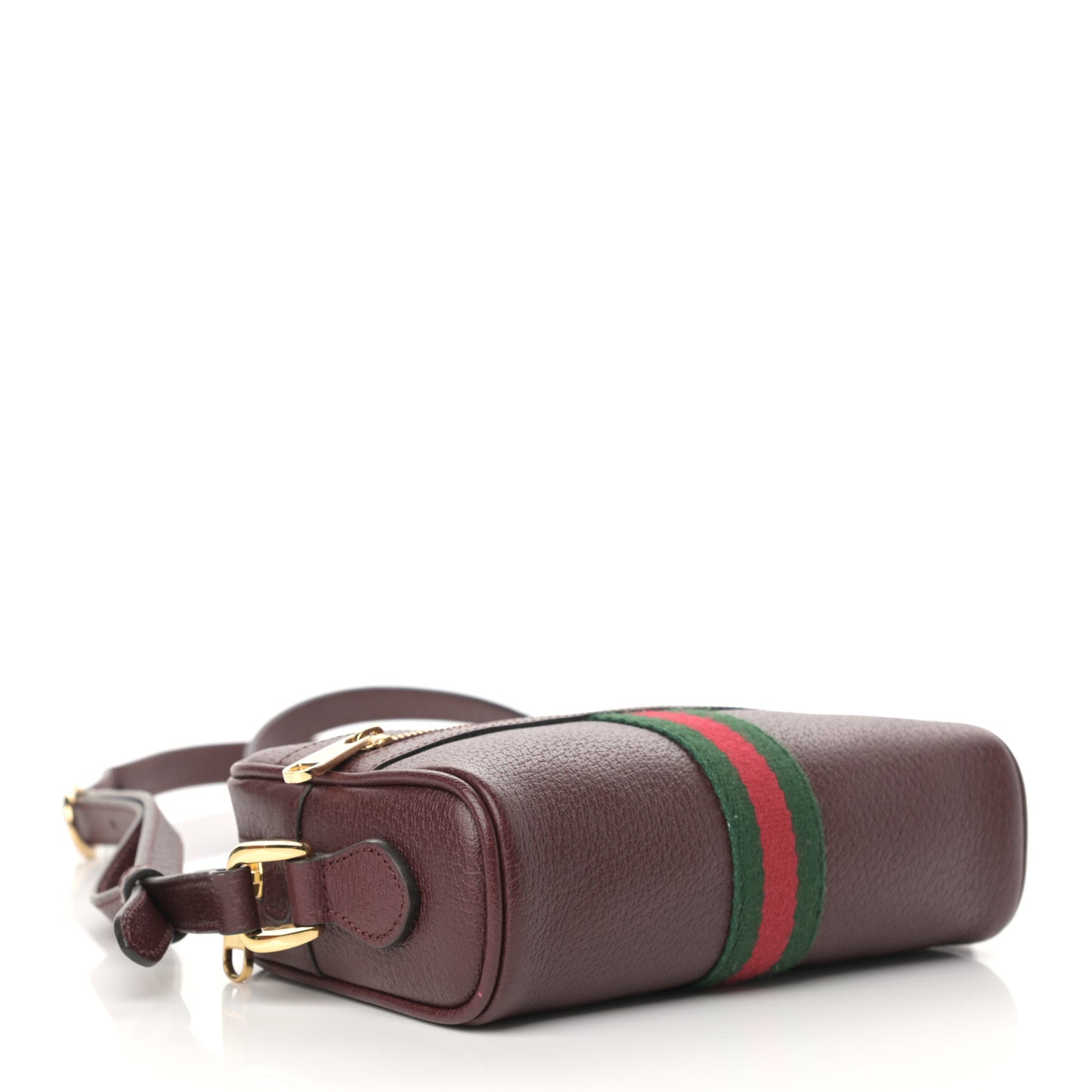 Calfskin Web Mini Ophidia Shoulder Bag Vintage Bordeaux