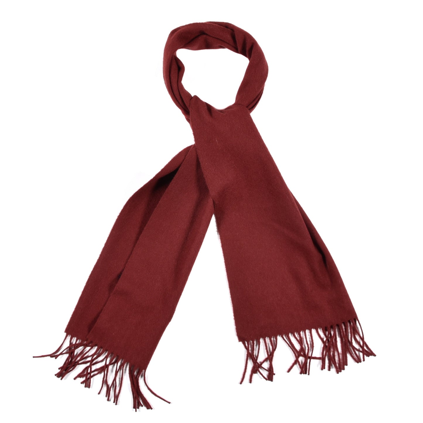 Cashmere Highlands Embroidered Patch Muffler Rouge H
