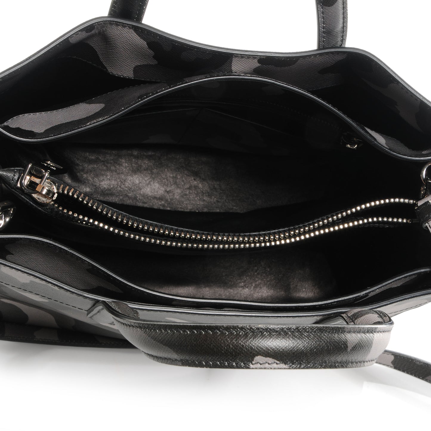 Saffiano Soft Camouflage Print Tote Marmo Dis Camouflage