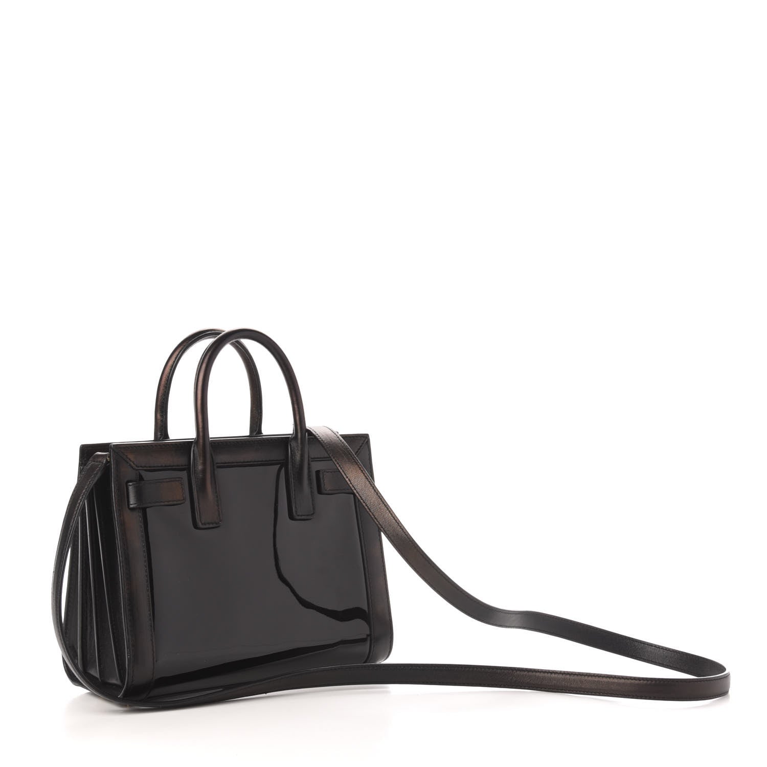 Saint Laurent Patent Calfskin Nano Sac de Jour Black 3 of 14