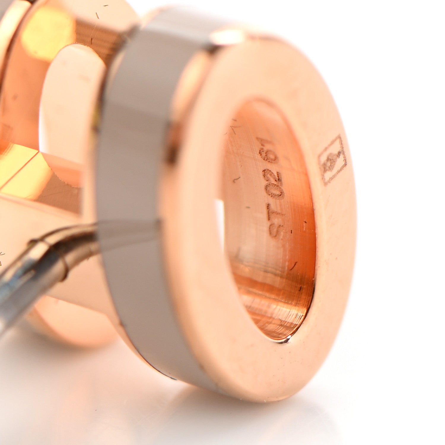 Hermes Rose Gold Lacquered Mini Pop H Earrings Marron Glace 8 of 8