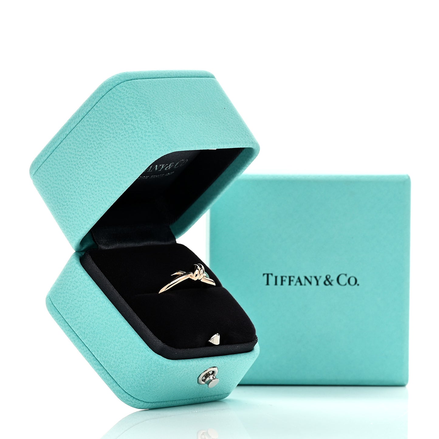 18K Rose Gold Knot Ring 52 6